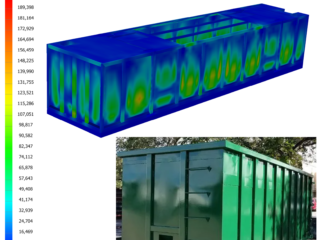 FEM analyse water container hydrostatische druk